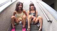 Shuna Kagami and Asami Tsuchiya are made to urinate and have cunnilingus - Eromon